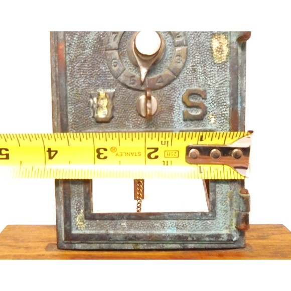 Vintage 1900's Antique Brass US Post Office Mailbox Door - Picture 7 of 8